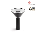 Faro table lamp FUJI LED IP44, satined, black 