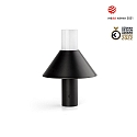 Faro table lamp FUJI LED IP44, satined, black 