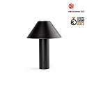 Faro table lamp FUJI LED IP44, satined, black 