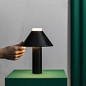 Faro table lamp FUJI LED IP44, satined, black 