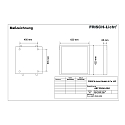 Frisch-Licht LED Aufbau-Panel, IP44 IK07, eckig, flach, opal, schaltbar, wei�, 62x62xcm, 34W 4000K 4300lm
