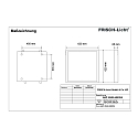 Frisch-Licht LED Aufbau-Panel, IP44 IK07, eckig, flach, opal, DALI dimmbar, wei�, 62x62xcm, 41W 3000K 4900lm