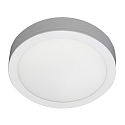 surface luminaire flat, round, suitable for VDU workstation IP54, powder coated, white dimmable