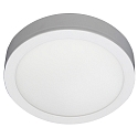 surface luminaire flat, round, suitable for VDU workstation IP54, powder coated, white dimmable