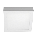 surface luminaire square, flat, suitable for VDU workstation IP54, powder coated, white dimmable