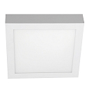 surface luminaire square, flat, suitable for VDU workstation IP54, powder coated, white dimmable