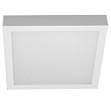 surface luminaire square, flat, suitable for VDU workstation IP54, powder coated, white dimmable