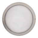 LED Au�enwandleuchte �27cm, IP65, 12W, 3000K, 1500lm, rund, Abdeckung opal, silber