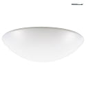 LED Wall / Ceiling luminaire, spherical, 30,5-52W, 3000K, 7000lm, IP40, silk gloss, white