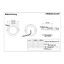Frisch-Licht LED Einbau-Downlight, IP54 IK06, rund, schaltbar, wei� / opal, � 14cm, 12W 4000K 1100lm 95�