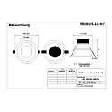 Frisch-Licht LED Recessed Downlight, 10W, 3000K, 900lm, microprismatic, IP44, UGR < 19, DALI dimmable, white