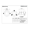 Frisch-Licht LED Einbau-Downlight, IP44 IK02, rund, r�ckversetzt, opal, DALI dimmbar, wei�, � 19cm, 10W 3000K 1000lm 90�