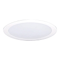 LED Einbau-Downlight, IP44 IK05, flach, rund, �19cm, 350mA (exkl. BG), dimmbar, wei� / opal, 15W 3000K 1900lm 110�