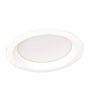 Outdoor LED Einbau-Downlight, IP65 IK08, rund, � 23cm, r�ckversetzt, 17/24/30W 4000K 1400-2600lm 95�, Multipower, opal, wei�