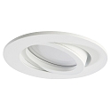 LED Einbau-Downlight, IP20, rund, � 8.4cm, GU10 (inkl.), 30� schwenkbar, 7W 4000K 600lm 45�, aluminium geb�rstet