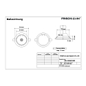 Frisch-Licht LED Recessed Downlight, GU10, 7W, 3000K, 600lm, IP20, swivelling, white