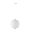 LED Kugelpendelleuchte, �60cm, 355�, 65W, IK01, IP40, DALI dimmbar, Glas wei�, 3000K, 8700lm, Baldachin wei�