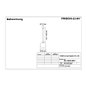 Frisch-Licht LED Kugelpendelleuchte Glas, IP40 IK02, � 30cm, 22W 4000K 2800lm, schaltbar, Baldachin chrom