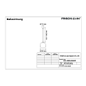 LED Kugelpendelleuchte Glas, IP40 IK02, � 30cm, 22W 4000K 2800lm, schaltbar, Baldachin edelstahl geb�rstet