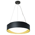 LED Pendelleuchte PREMIUM ARCHITEKTUR, � 30,8cm, 18W, 3000K, 2100lm, IP20, IK02, 1-10V, schwarz/gold