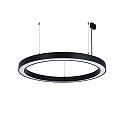 pendant luminaire � 62CM CCT Switch, direct / indirect, UGR < 19, multipower, ring shape IP40, black 