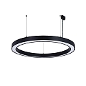 pendant luminaire � 80CM CCT Switch, direct / indirect, UGR < 19, multipower, ring shape IP40, black dimmable