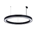 pendant luminaire � 98CM CCT Switch, direct / indirect, UGR < 19, multipower, ring shape IP40, black 