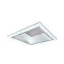 LED Einbau-Downlight, IP21 IK02, quadratisch, mikroprismatisch, UGR <19, schaltbar, wei�, 17x17cm, 15W 3000K 1400lm