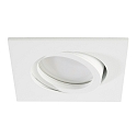 LED Recessed Downlight, GU10, 7W, 3000K, 600lm, IP20, swivelling, white