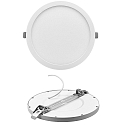 LED Einbau-Sanierungs-Downlight, IP40, rund, opal, Multipower, wei�, � 28cmt, 13/18/24W 3000K 1200-2100lm