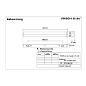 Frisch-Licht LED Spiegelleuchte, IP40 IK02, Stahlblech / PMMA, wei�, 90cm, 22W 3000K 2000lm 190�