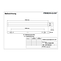LED Spiegelleuchte, IP40 IK02, Stahlblech / PMMA, wei�, 150cm, 36W 3000K 3200lm 190�