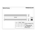 Frisch-Licht LED Feuchtraum-Wannenleuchte, IP66 IK08, Schnellmontage, durchverdrahtet, schaltbar, grau, 150cm, 50W 4000K 7000lm