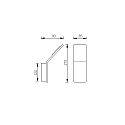 Knapstein LED Wandleuchte AVA, 10W, 2700K, 850lm, IP20, eckig, schwarz