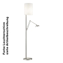 Knapstein LED Floor lamp 952, nickel matt, shade chintz dark taupe