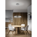 Knapstein LED Pendelleuchte SARA-40, � 40cm, 48W 2200-3000K, CRi >90, mit Gestensteuerung, h�henverstellbar, dimmbar, Mattnickel