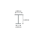 Knapstein LED Tischleuchte TILDA-T, 17W, 2200-3500K, 1904lm, IP20, dimmbar, mattnickel