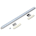 Steckbarer LED-Stab, ohne Dunkelzonen, 6W, 5000K, 455lm, IP20, 30cm, aluminium, transparent