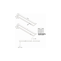under-cabinet luminaire MODULITE F-USB 900MM with switch, with USB connection, wired through IP20