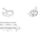 Hera LED M�bel-Einbauleuchte FAR 58, IP44/IP20, rund, � 6.5cm, LED-24-Stecker, CRi >90, 3W 4000K 225lm 115�, schwarz matt