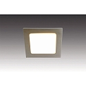LED M�bel-Einbauleuchte FAQ 58, IP44/IP20, eckig, LED-24-Stecker, CRi >90, 3W 3000K 225lm 115�, Edelstahl-Optik