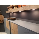 Hera LED M�bel-Einbauleuchte FAQ 58, IP44/IP20, eckig, LED-24-Stecker, CRi >90, 3W 3000K 225lm 115�, Edelstahl-Optik