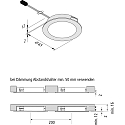 Hera LED Einbauleuchte DYNAMIC FAR-58 mit Fl�chenlicht, IP44, rund, 3W 2700-5000K, CRi>90, Edelstahl-Optik