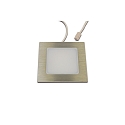 LED Diffusor-Einbauleuchte FAQ 68, IP44, eckig, M�bel + Decken, LED 24-Stecker, exkl. BG, CRi>93, 4W 3000K 312lm, edelstahl