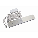 LED Unterbauleuchte S-PAD F, IP20, mit Fl�chenlicht, einzeln, 250cm LED 24-Steckerkabel + Touch-Dimmer, 3000K, alu eloxiert