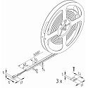 Hera LED Strip TAPE F 10/6, 1400 LED, IP20, 24V DC, CRi >90,  LED 24-Steckerkabel + Montageklammern, 500cm / 1cm, 48W 2700K