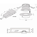 Hera Outdoor LED Einbaustrahler ECO R 68, 230V, 5/8W (multi) 2700-6000K, (CCT Switch) 60�, dimmbar, ohne Blende, starr