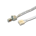 End position feed for PS mini slot rail 24V with current conduction - 250cm lead with 2x LED24-plug, anodised alu