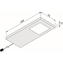Hera Flache LED Unterbauleuchte DYNAMIC LED SLIM-PAD F, 24V-LED DYNAMIC, 5W 2700-5000K 285lm 110�, wei�