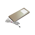 Flache LED Unterbauleuchte DYNAMIC LED SLIM-PAD F, 24V-LED DYNAMIC, 5W 2700-5000K 285lm 110�, Edelstahloptik